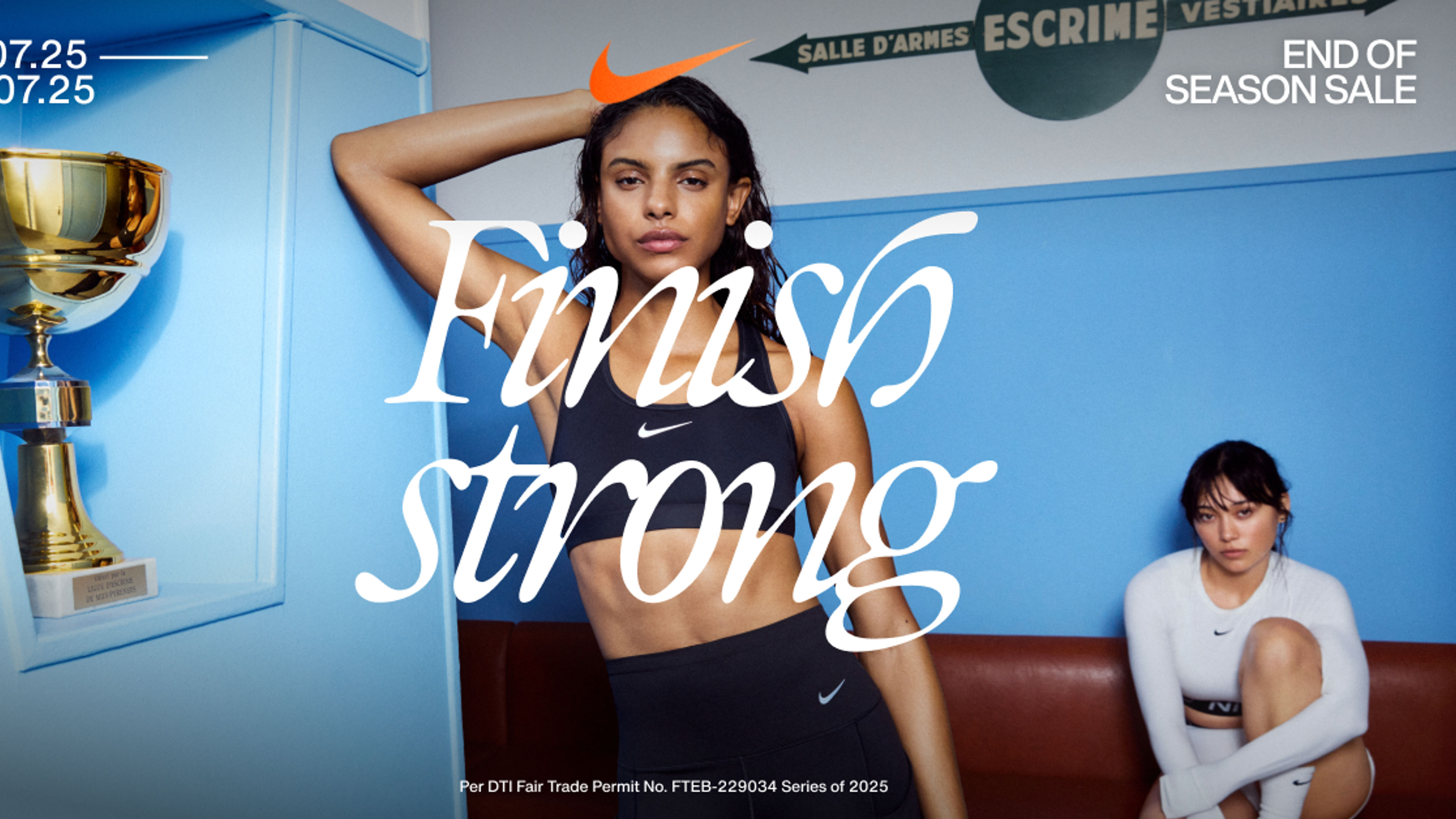 A banner image of Nike End of Season Sale.