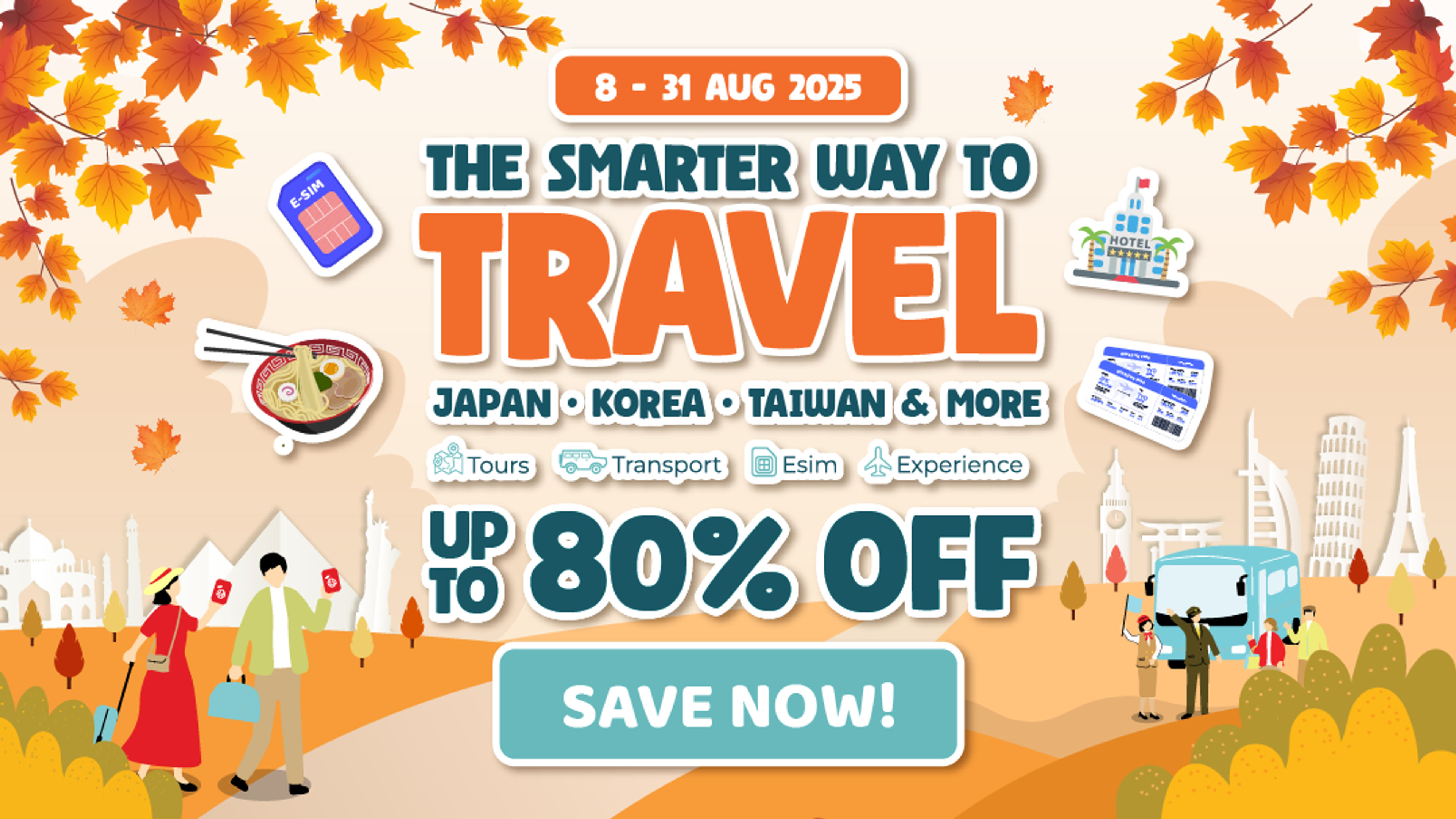 KKday smart way to travel discount banner