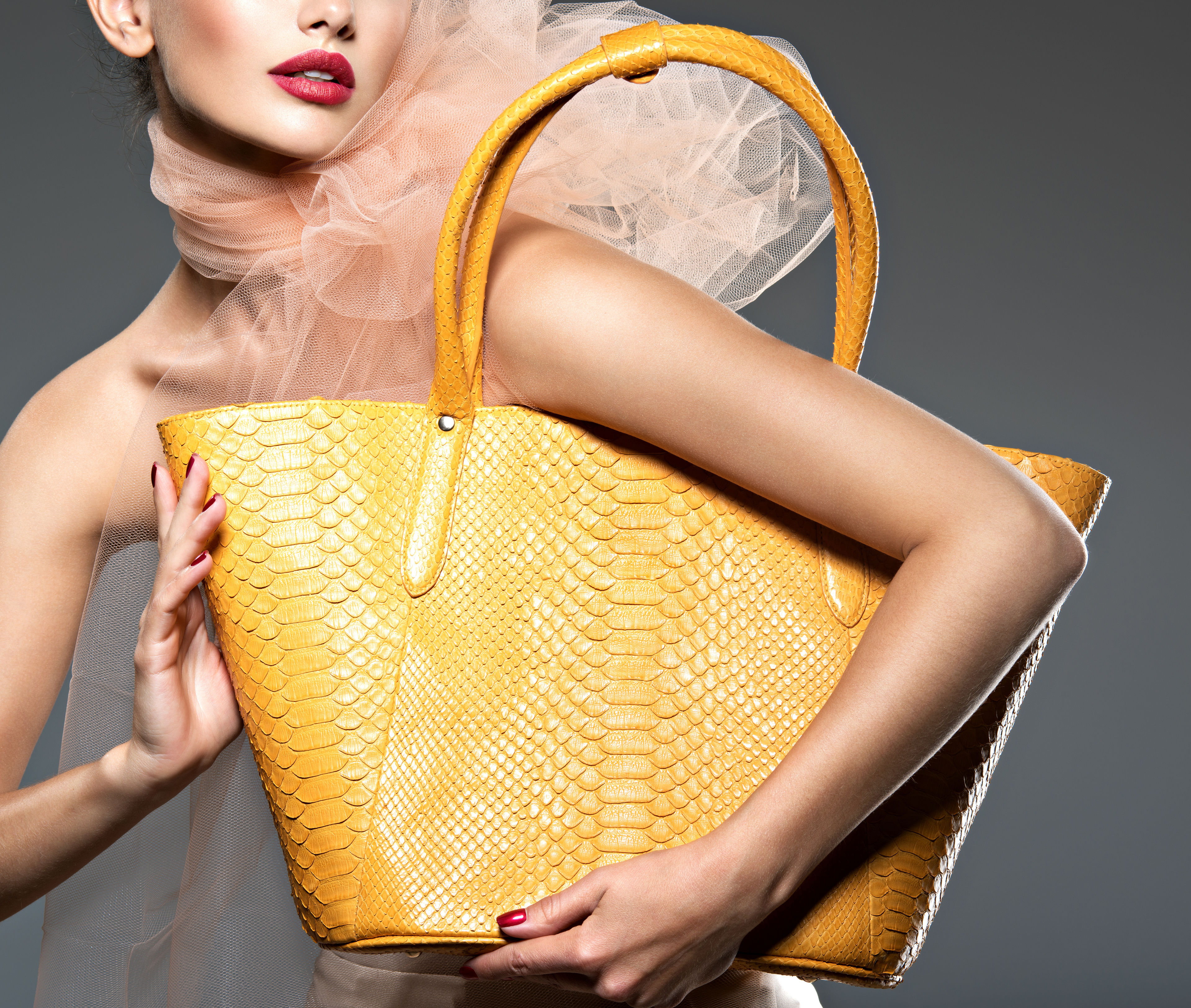 A woman with a bag