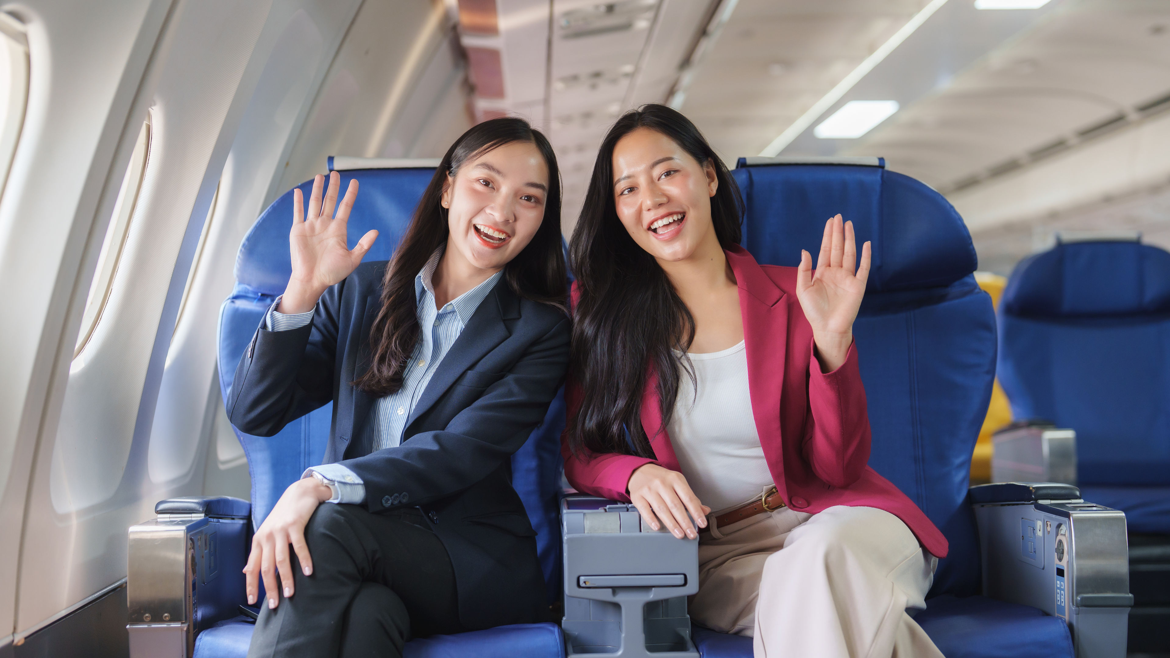 Two women travelling