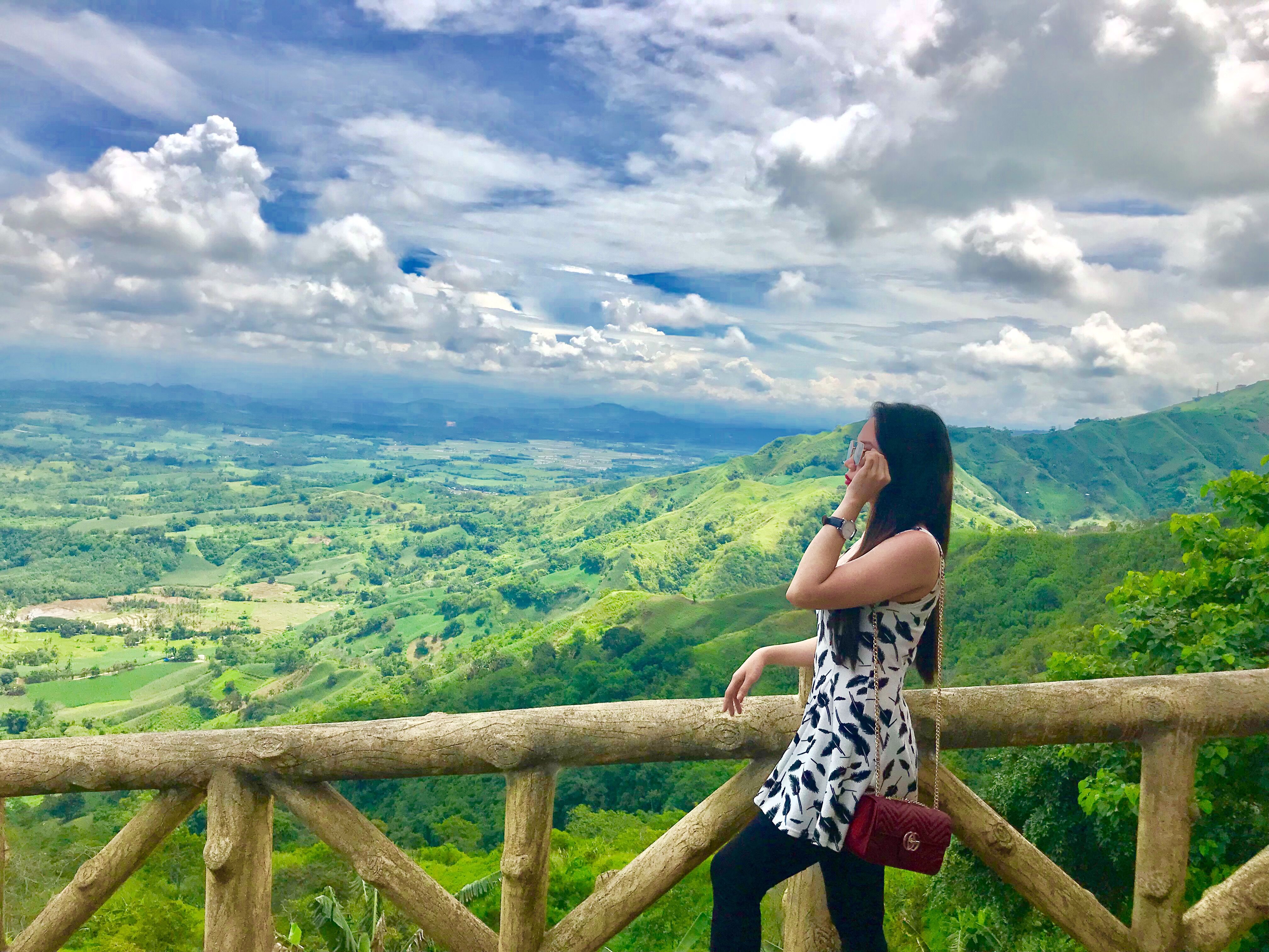 Woman at a hillside