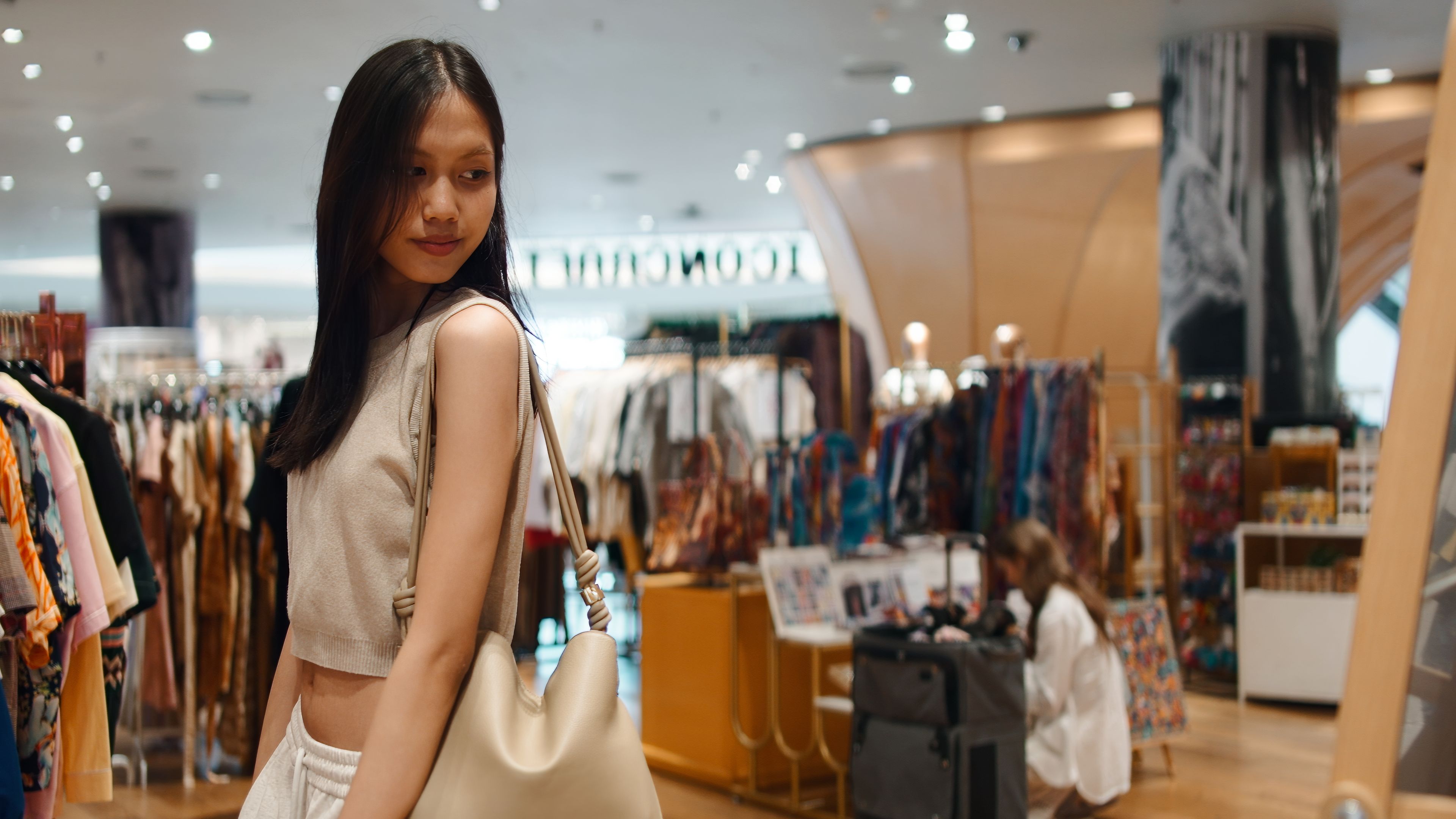 Woman Shopping for Clothes 